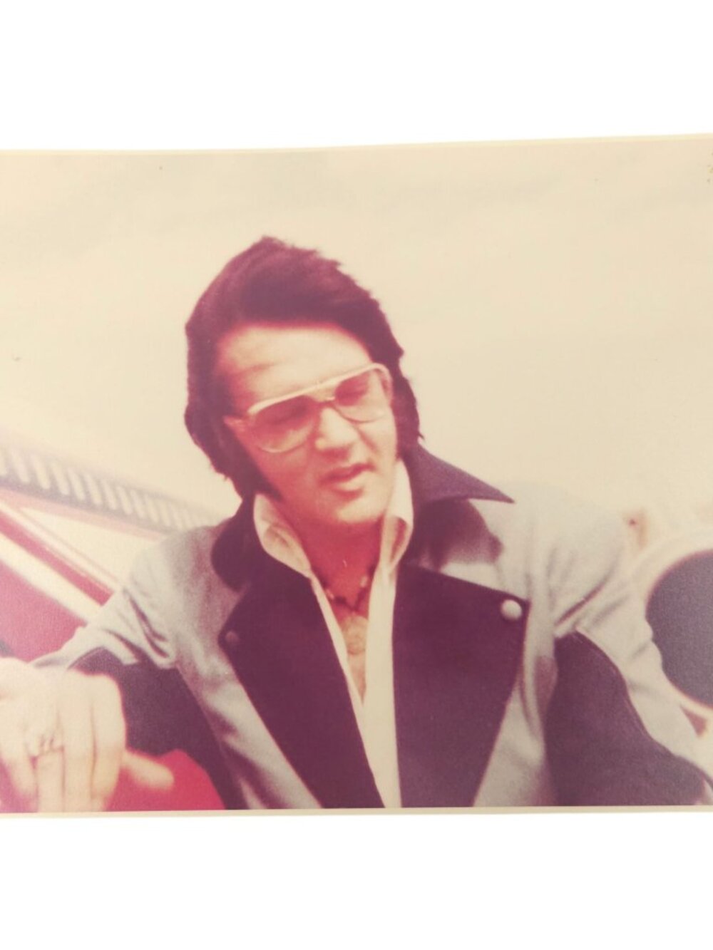 Elvis Presley 8x10 Photo Boarding Lisa Marie July 5 1976 Tulsa Oklahoma Airport